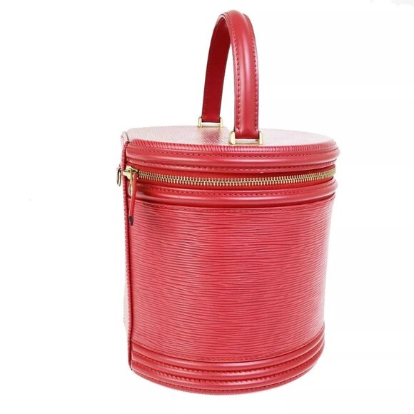 LOUIS VUITTON LV Logo Cannes Hand Vanity Bag Epi Leather Red M48037 35EC873 - Picture 4 of 16